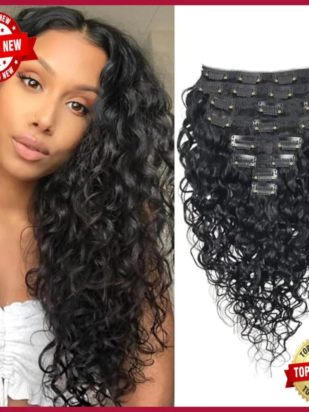 20 Inch Brazilian Remy Human Hair Clip In Extensions 8 Pieces 120g